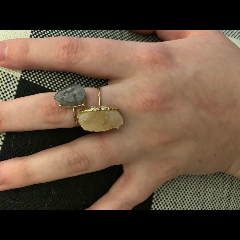 Gemstone stackable rings - Picture 2 of 3